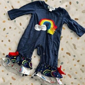 Rainbow Ruffle Kids One Piece